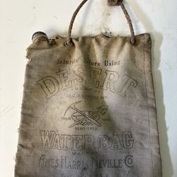 Antique Desert Brand Canvas Water Bag