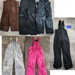 KIDS SIZE Snow Pants and Snow Bibs