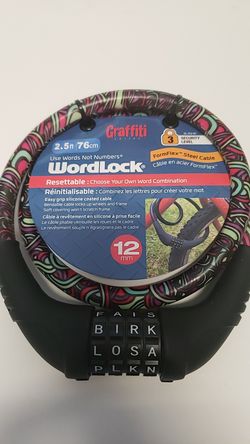 Wordlock bike lock