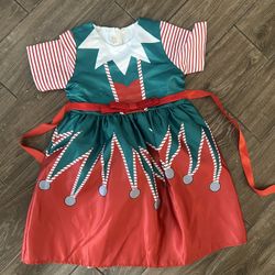 Girl Elf Dress Christmas ONE LEFT