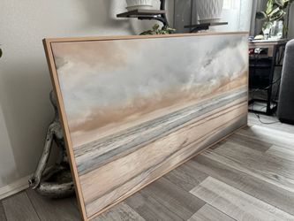 Beach Wall Art – Large Framed Coastal Picture – 52" x 28"