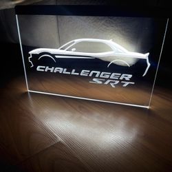CHALLENGER LED NEON WHITE LIGHT SIGN 8x12
