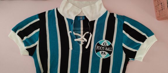 Grêmio White and Blue Retro Jersey