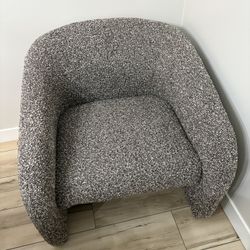 New In box- Livia Tweed Brown And Gray Modern Armchair 