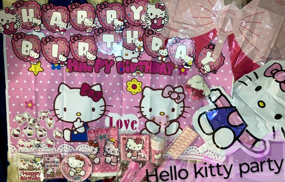 Hello kitty Happy Birthday Party Decorations