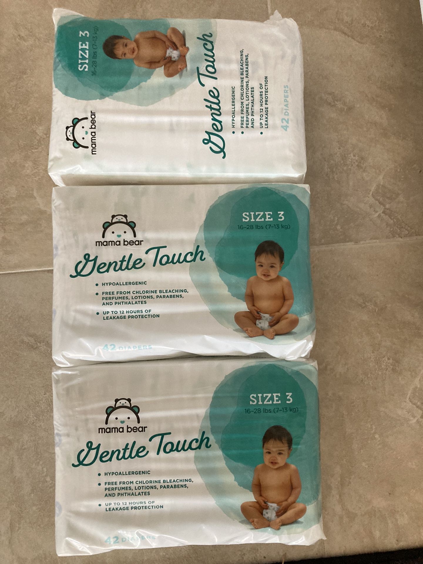 3 Unopened Packs Of Diapers 