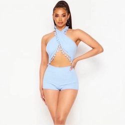 Romper Light Blue