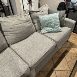 Gray  Sectional Couch With Chaise