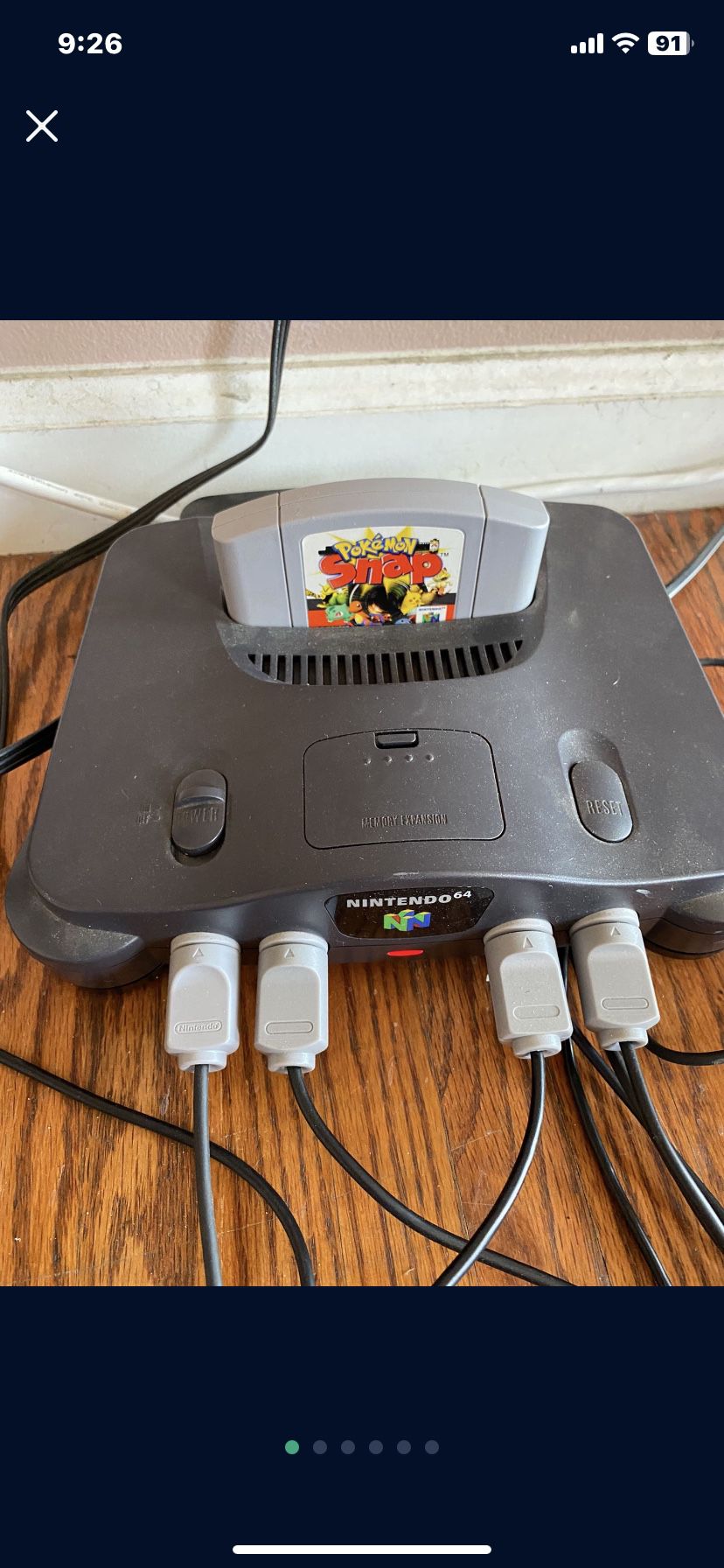 Nintendo 64 With 5 Games And Four Controllers 