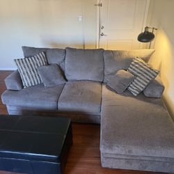 gray sectional in great shape