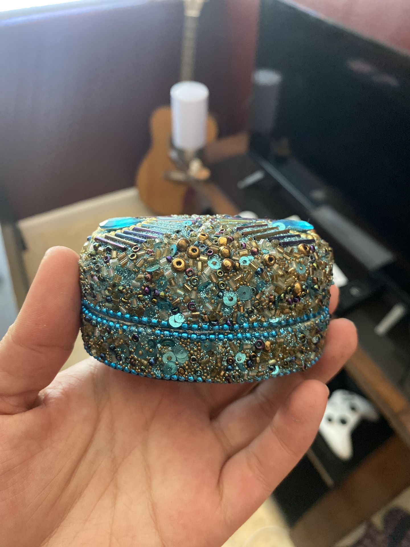 blue tiny jewelry box