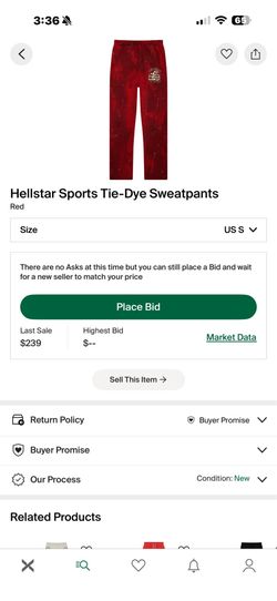 Red hellstar sweats