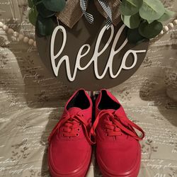 Nice Red Unisex Vans  Sneakers Like New 