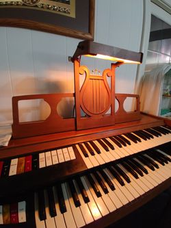 1968 Organ with light and paperwork