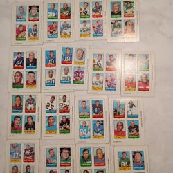 Vintage 1969 Mini Football Cards 
