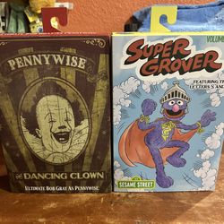 Neca Pennywise Welcome To Derry & Super Grover Sesame Street
