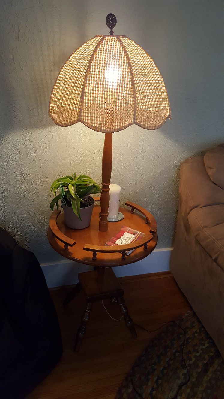 1970's super cool floor lamp/table