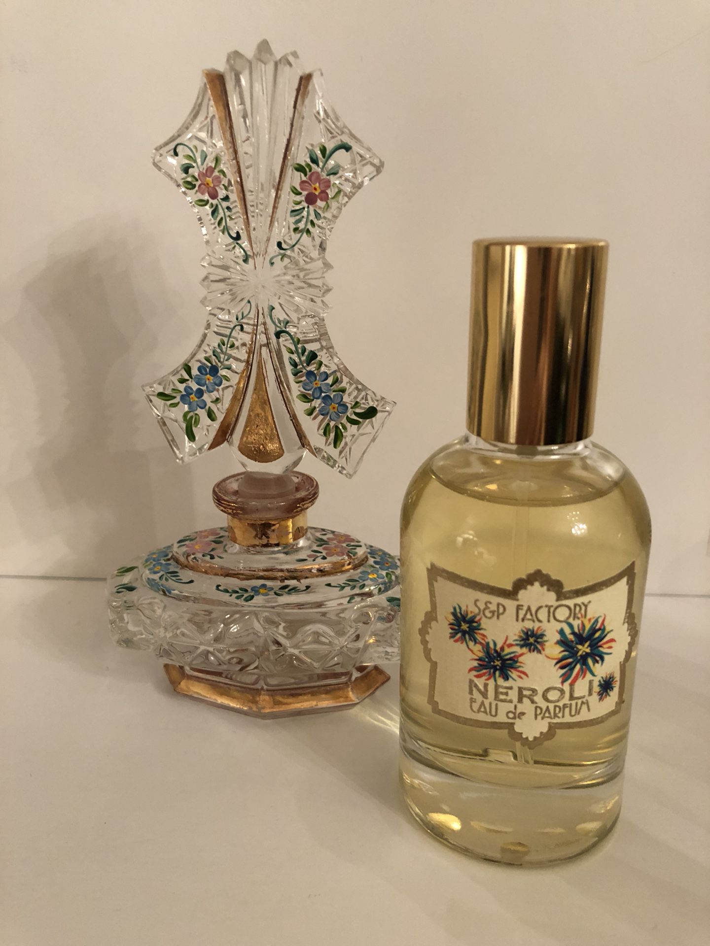NEROLI Eau de Parfum 1.7 oz, 50 ml; Hand Cut Crystal Perfume Bottle