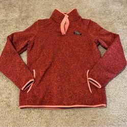 L.L Bean Coral Sweater Fleece 