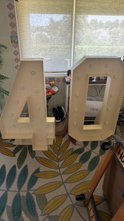 Large Marquee Light Up '40' Numbers