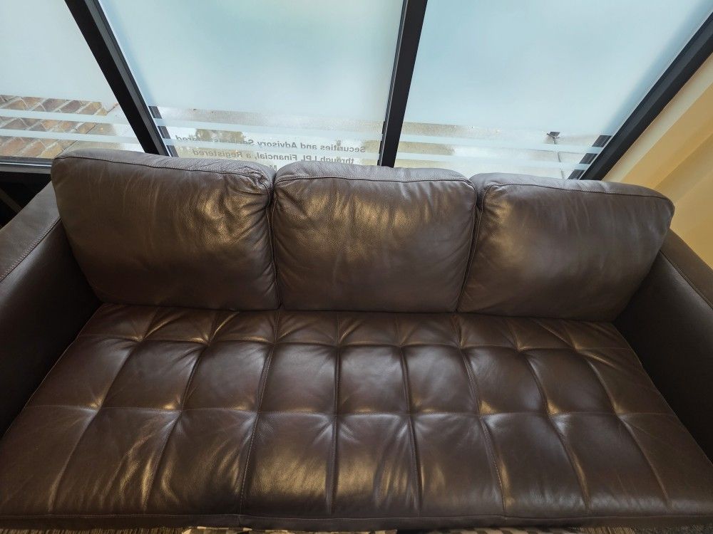 Brown Leather Couch