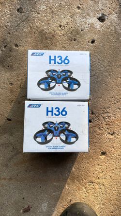 For 2x JJRC H36 Mini Drone RC Mode Quadcopter Toy for Kid Remote Control Quadcopter Toys with LED (Color : Blue Bat