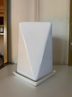 White Geometric Planter Pot