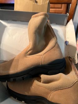 Lands end -Tan Suede Ankle Boots with Lug Sole