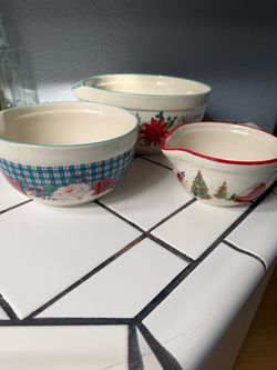 The Pioneer Woman Wishful Winter 3- Piece Ceramic Mixing Bowl Set