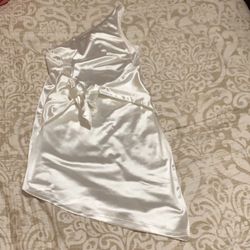 Silky white dress(new)