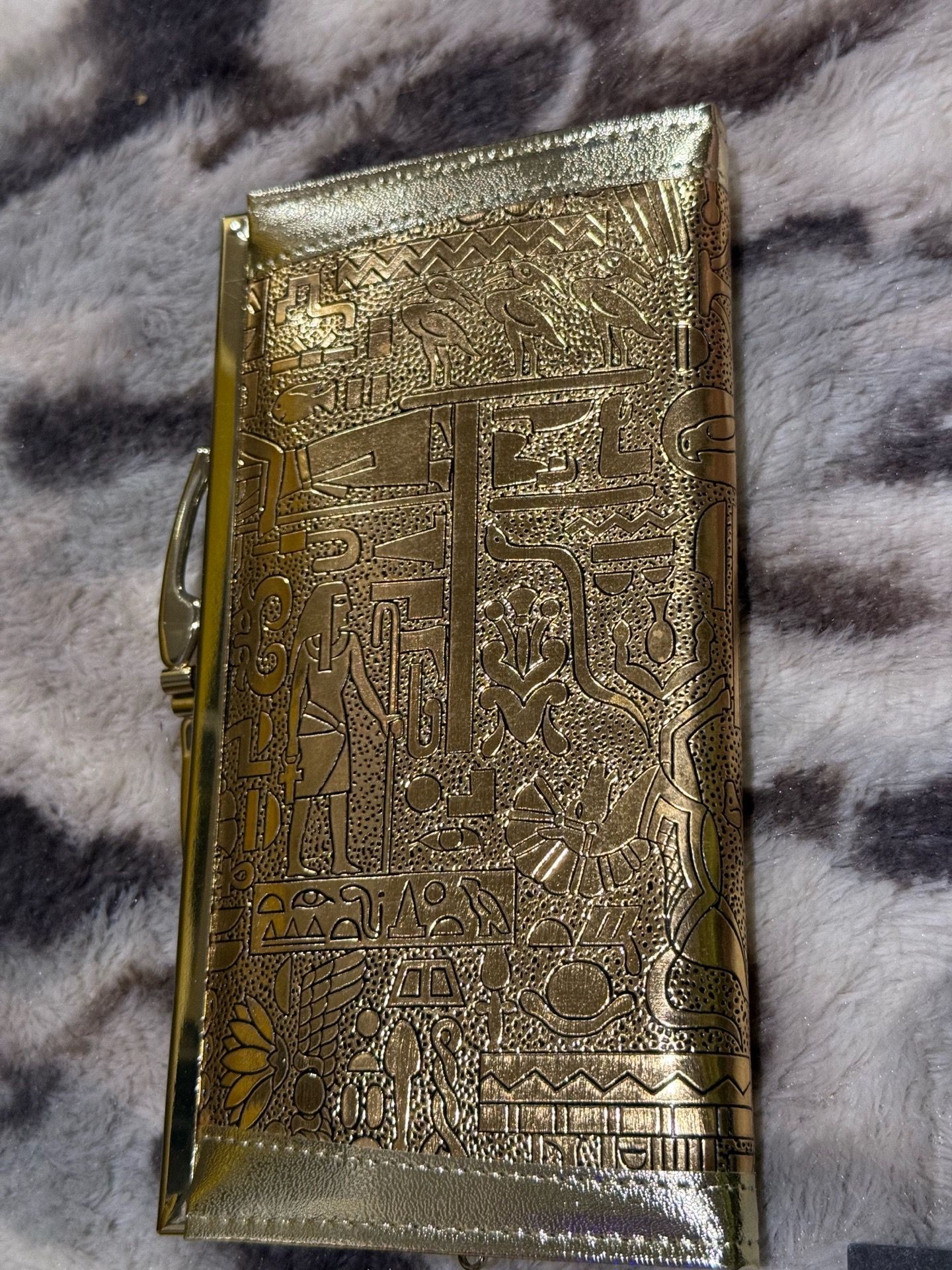 Vintage Gold Egyptian Decorated Clutch