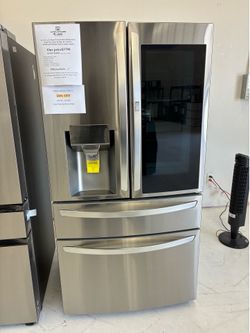 FOR ONE WEEK ONLY BIG DEAL on a 23 Cu Ft Smart French Door Refrigerator Counter Depth Stainless Steel