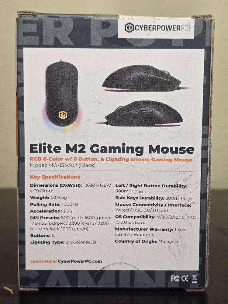 USB Keyboard and Mouse (both wired) 