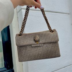 Kurt Geiger Kensington Embellished Rhinestones Gold Bag