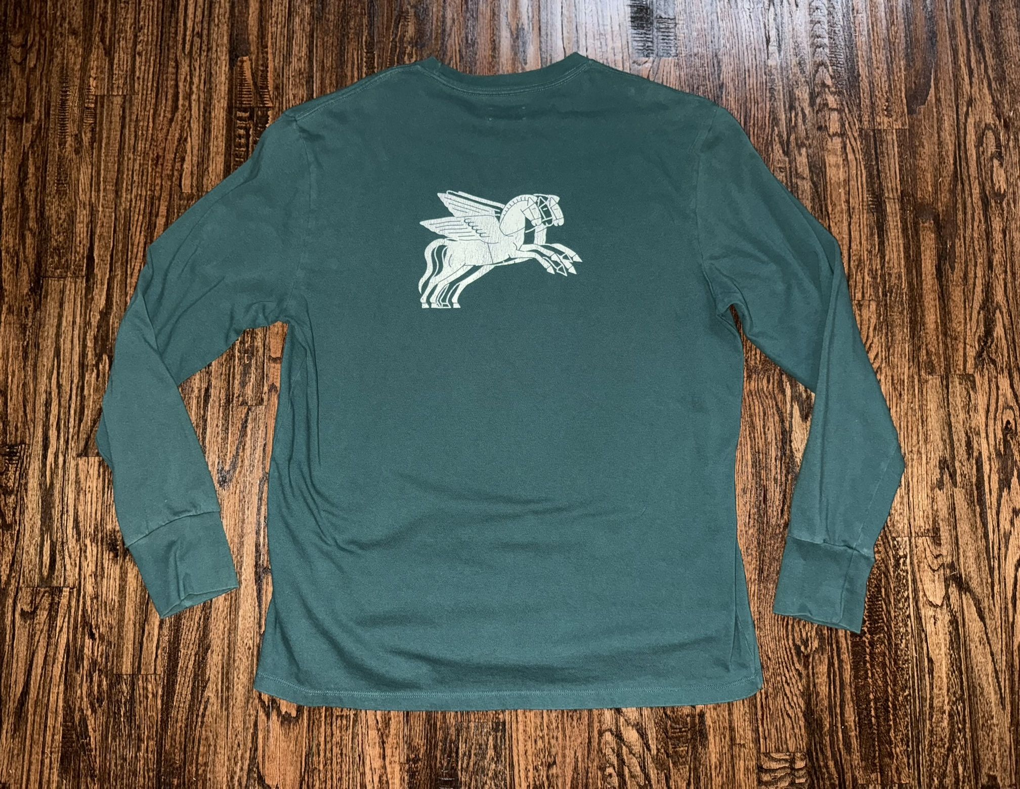 Aime Leon Dore x Porsche 964 Pegasus Logo Long Sleeve Tee Green Size XL