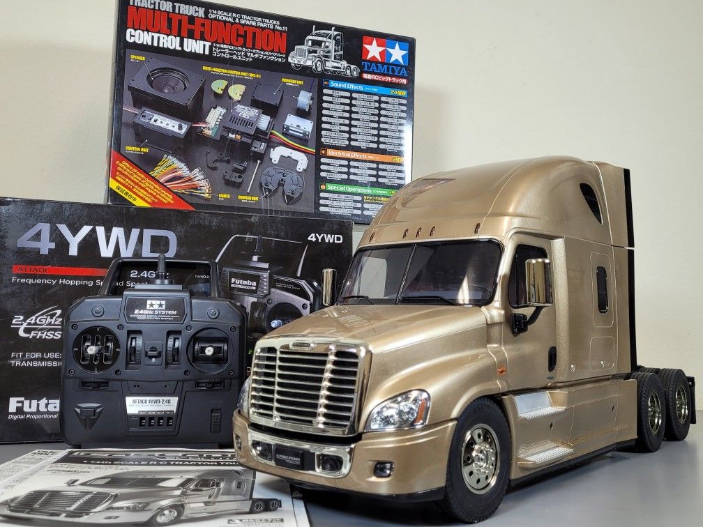 Tamiya 1/14 XB Cascadia Freightliner Truck +MFC 01 Sound LED Unit +Futaba 2.4Ghz