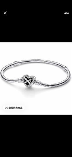 Pandora-Style Silver Snake Chain Bracelet