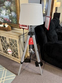 Empire Shade Metal Tripod Floor Lamp