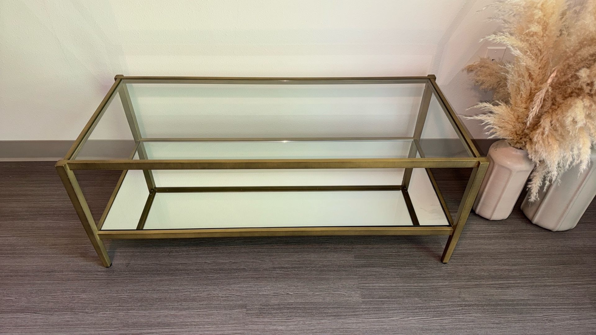 Kewaunee Brass Coffee Table, 17 in H x 45inch w 