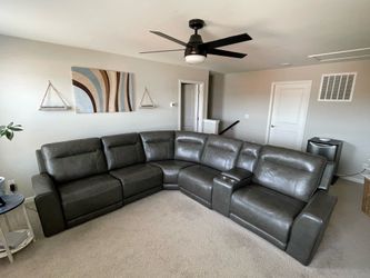 Leather sectional