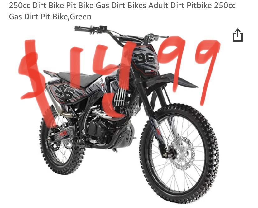 250cc  Dirt Bikes On Sale 72HR Sale At Turbopowersports Com 