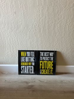 Set of 2 Motivational Framed Wall Art for $25