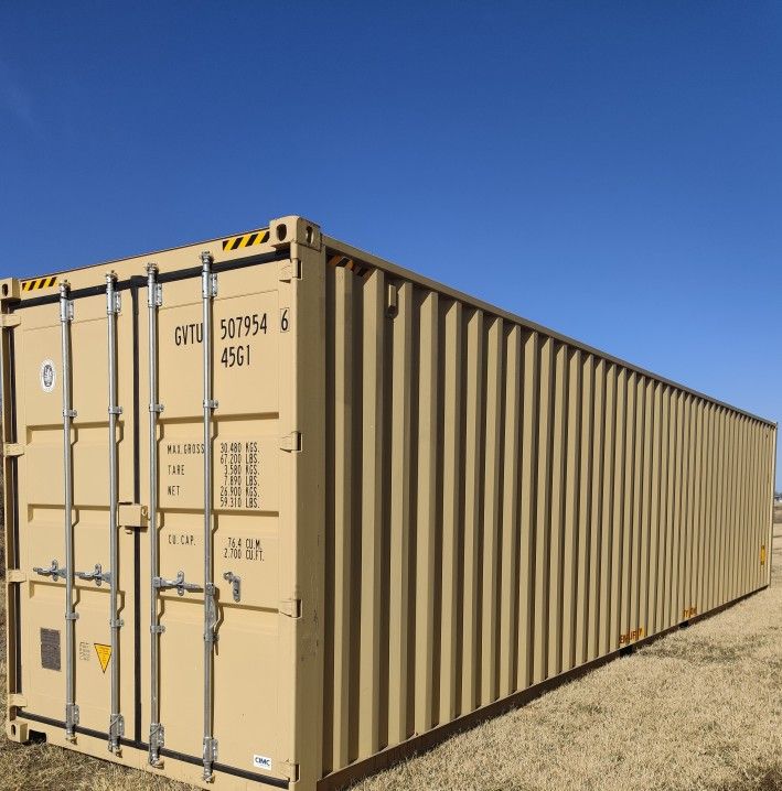NEW 40HC Beige One Trip Shipping Containers For Sale