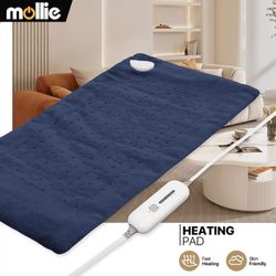 Electric Throw Blanket 12"x24", Coral Fleece Heated Blanket with 3 Heating Levels, ETL Certification, Machine Washable, Christmas Gift, Navy Blue