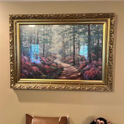 Picture Enclosed In Gold Frame 32 X 44