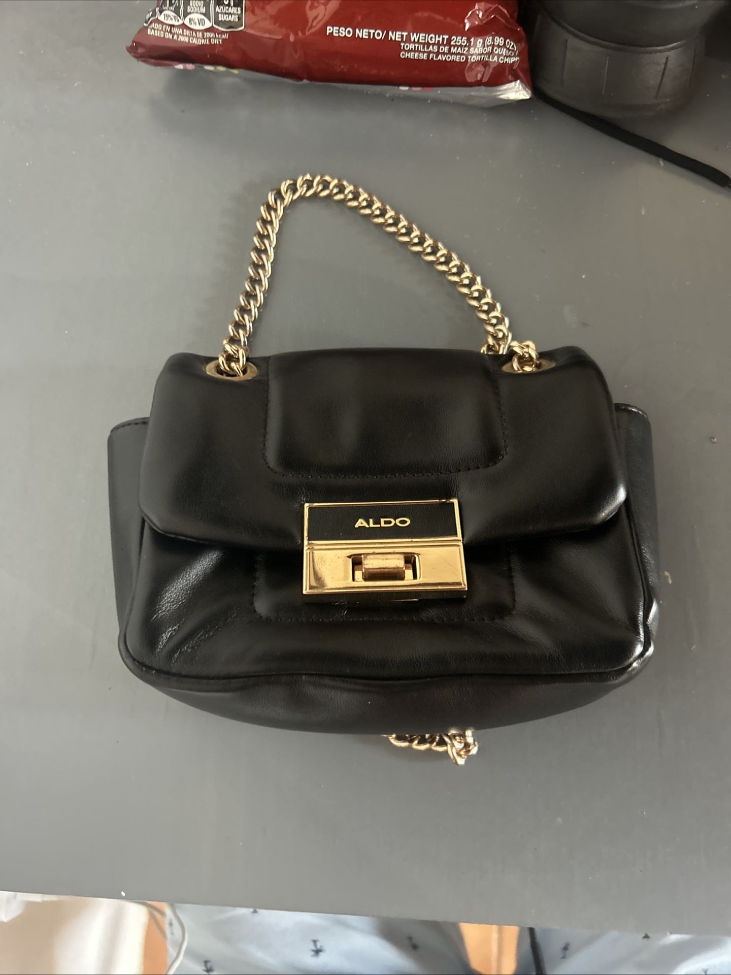 Aldo Black Gold Chain Shoulder Crossbody Bag
