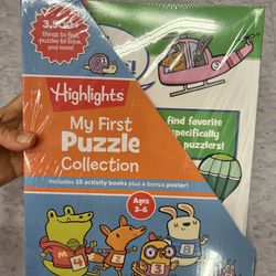 NWT My First Puzzle Collection (includes 10 activity books and a bonus poster)