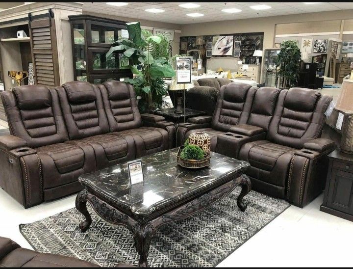 Game Zone Bark Power Reclining Living Room Set with Adjustable