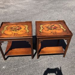 Pair Of Rare Vintage Side Tables 