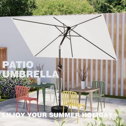 6.5' x 10' Rectangular Patio Umbrellas for Outdoor